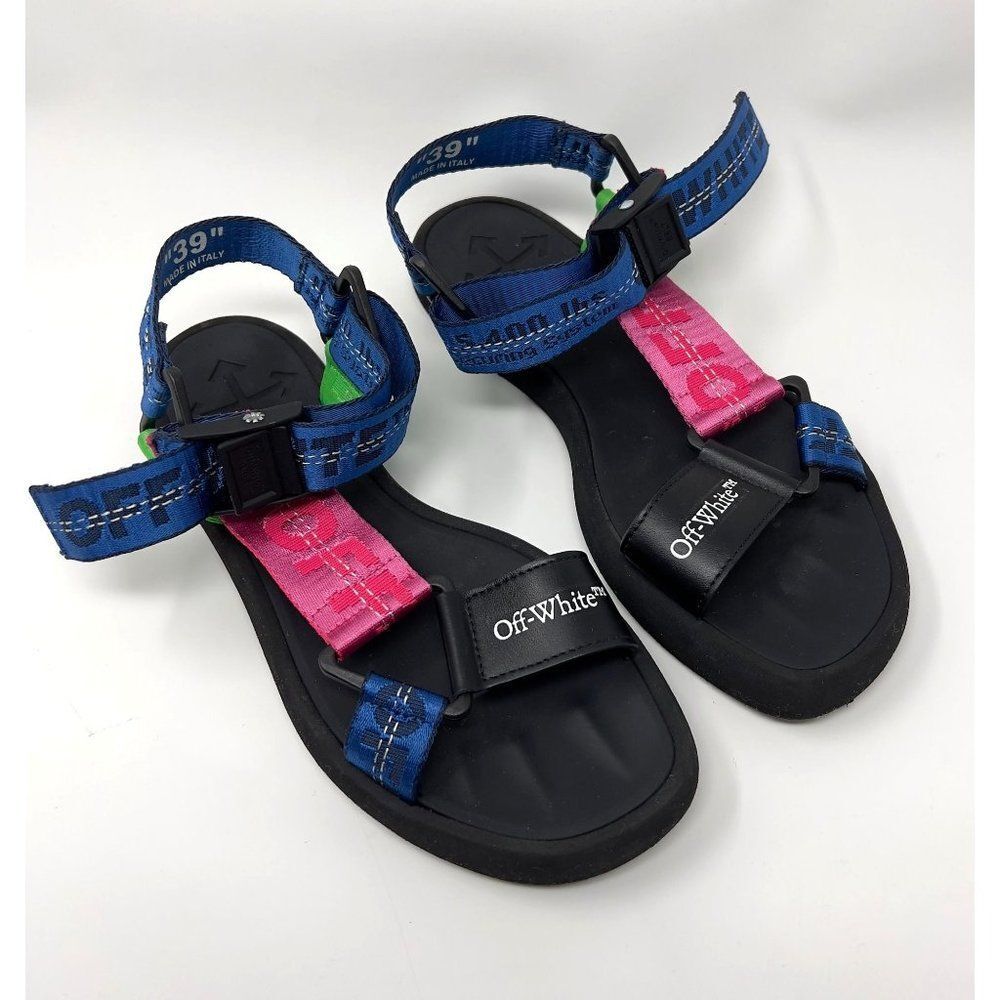 Off-White Women Sz 39 Trek‎ Sandals Straps Buckle Multi-Color US 9